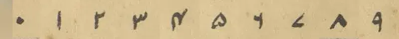 Handwritten digits 0 to 9 in the Urdu language